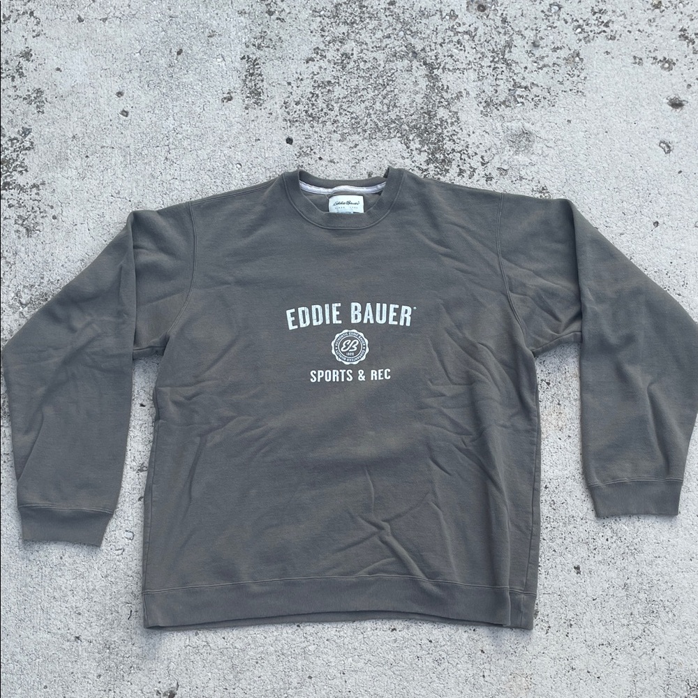 Eddie Bauer Men's Gray Crewneck Sweater